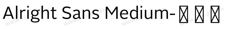 Alright Sans Medium字体转换